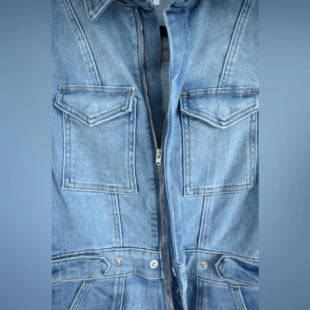 Good American “Fit For Success” Jumpsuit, New With Tags, Blue274, Size Small - Picture 10 of 11